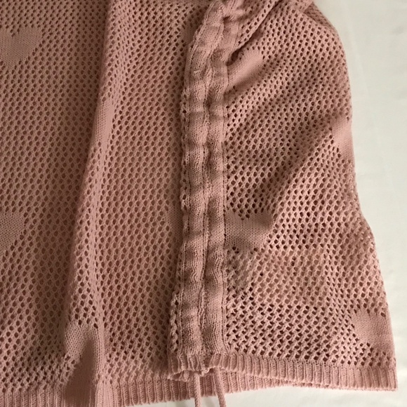 BLOOMCHIC Open Knit Sweater Tunic Side Ruching Pink Women’s Plus Size 22-24 3X - Picture 15 of 16